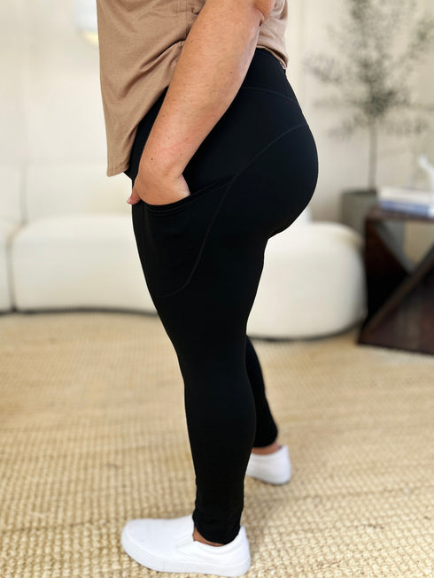 Wide Waistband Sports Leggings - Odaingerous